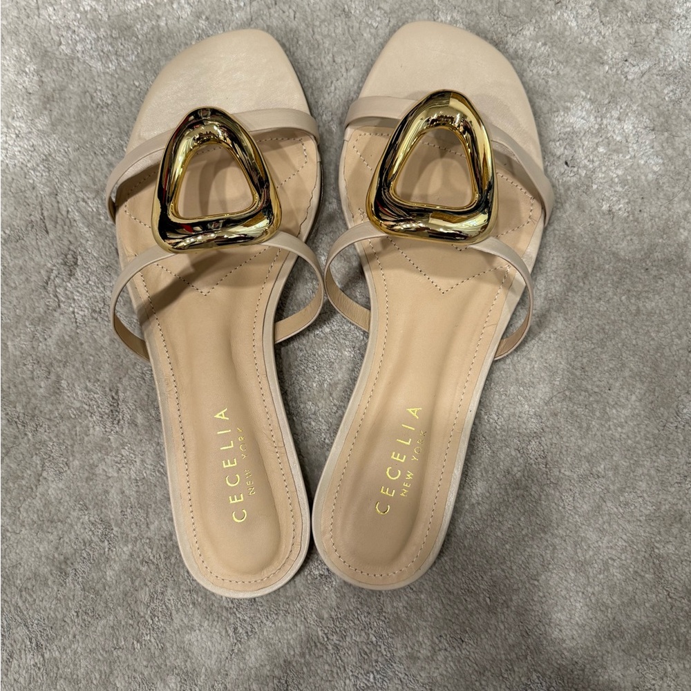 Cecelia New York Women's Sandals - Gold and Cream